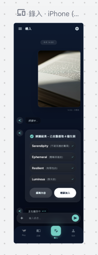 Ray The Whale 手機錄入頁真實截圖